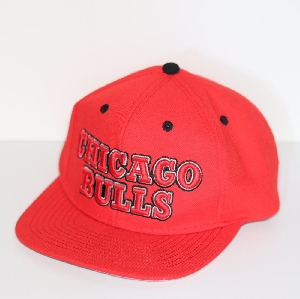 Chicago Bulls Snapback Hat Red Embroidered Jordan